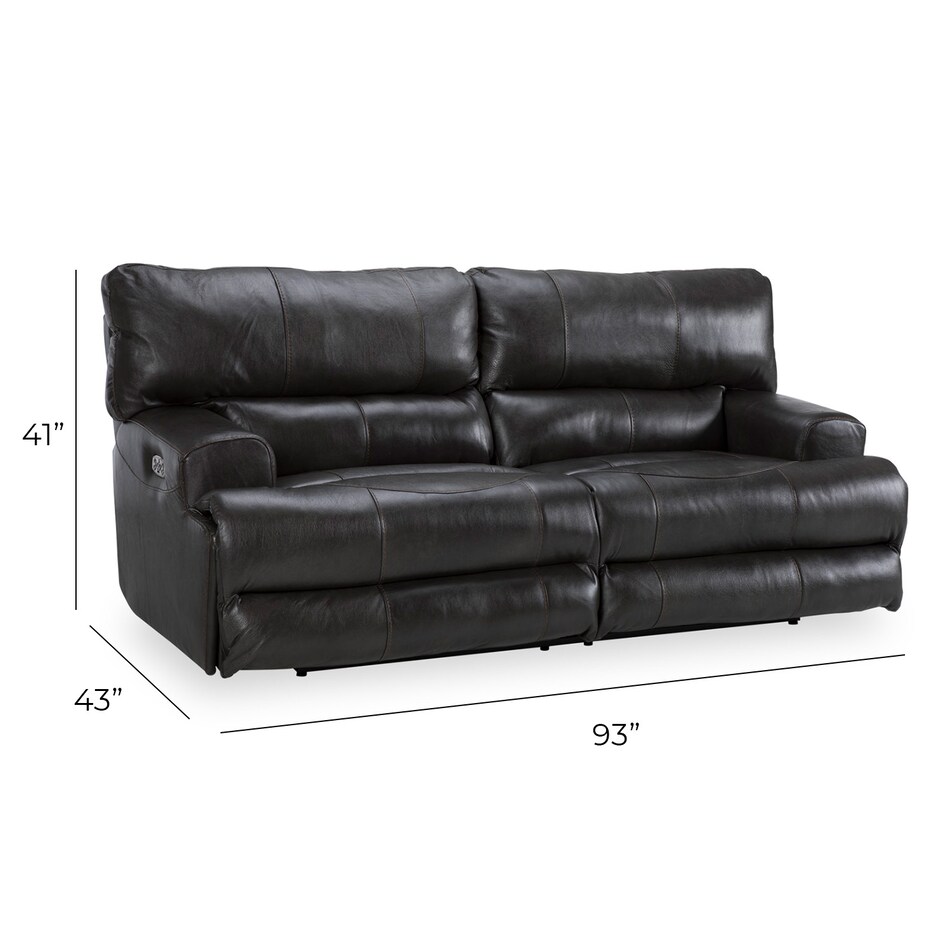 steel casual transitional recl sofa   