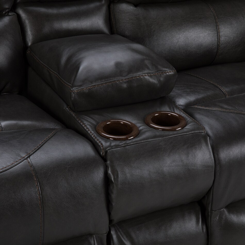 steel casual transitional recl sofa   