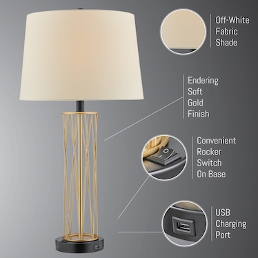 S/2 Brass Table Lamps