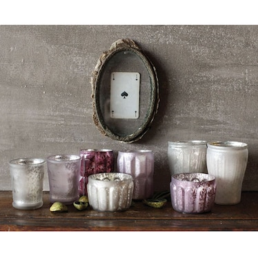 S/8 Plum Tealight Holders