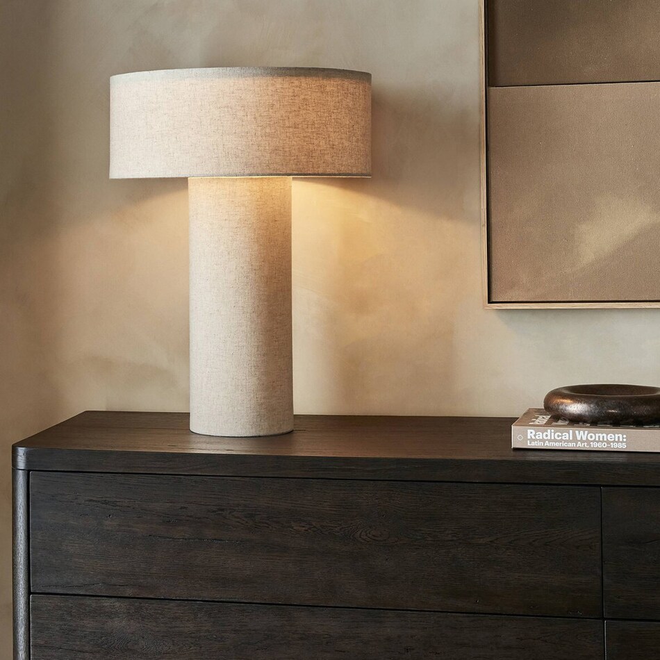 tan accent lamp   