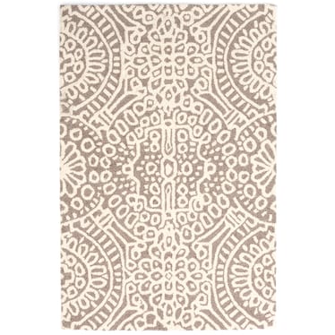 Temple 2 x 3 Taupe Micro Hooked Rug