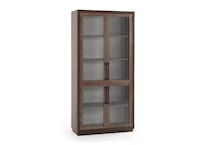tobacco leaf & buckskin curio cabinets   
