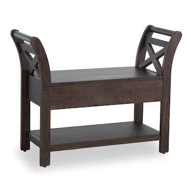 Avondale Brown Storage Bench