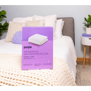Purple Waterproof Deep Pocket Mattress Protector