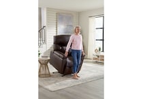 u brown fabric lift chair   