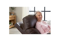 u brown fabric lift chair   
