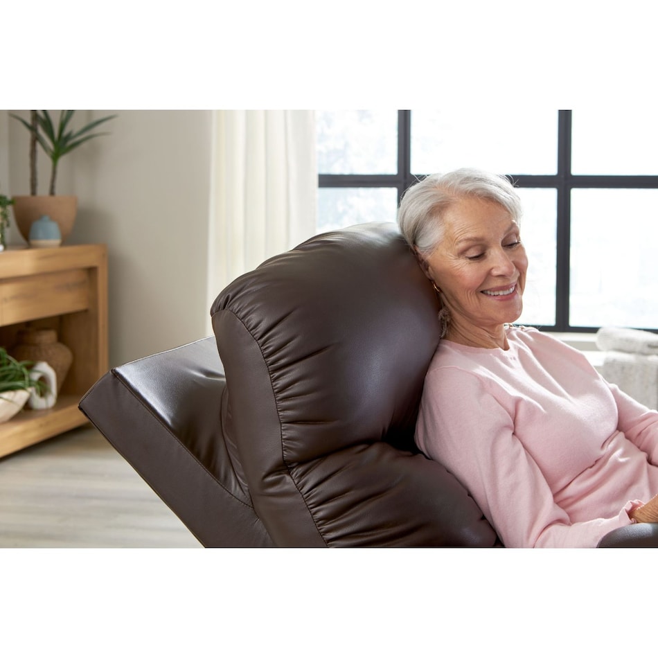 u brown fabric lift chair   