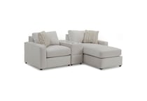 united light grey sectional stationary sp  