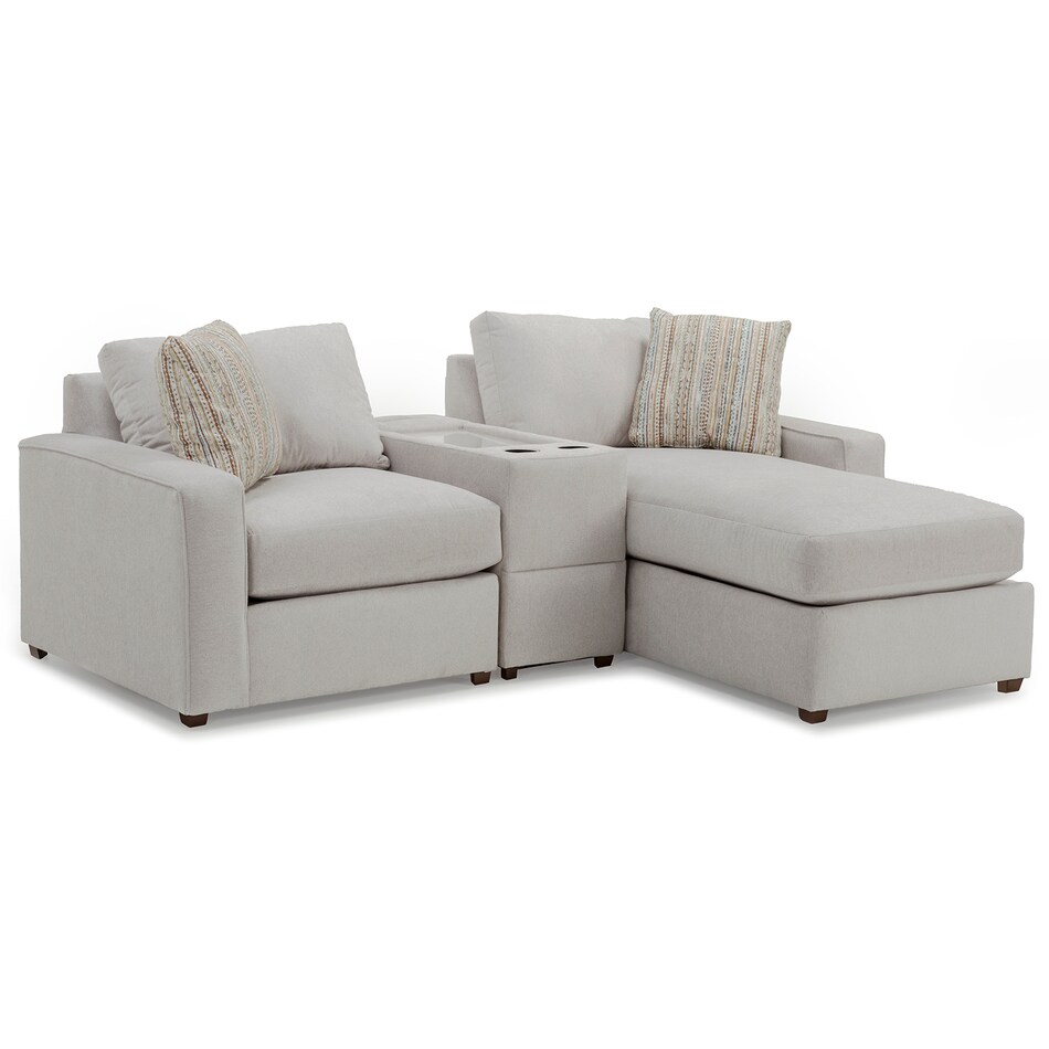 united light grey sectional stationary sp  