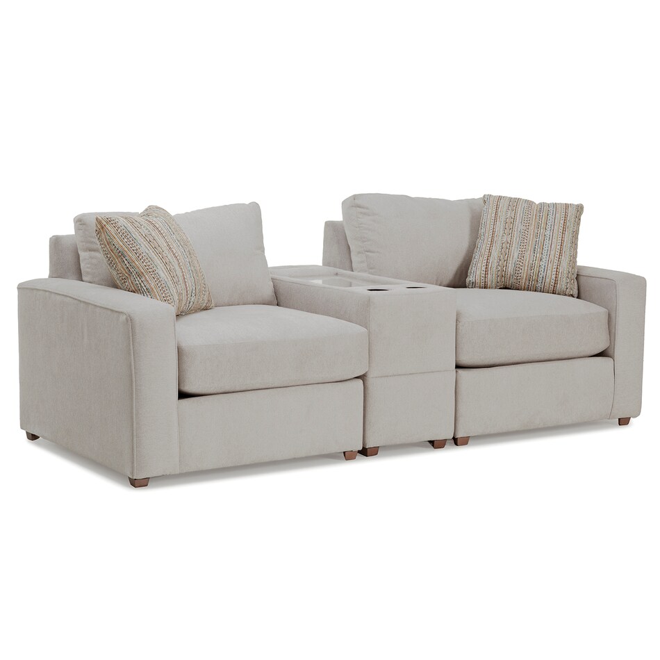 united light grey sectional stationary spc  