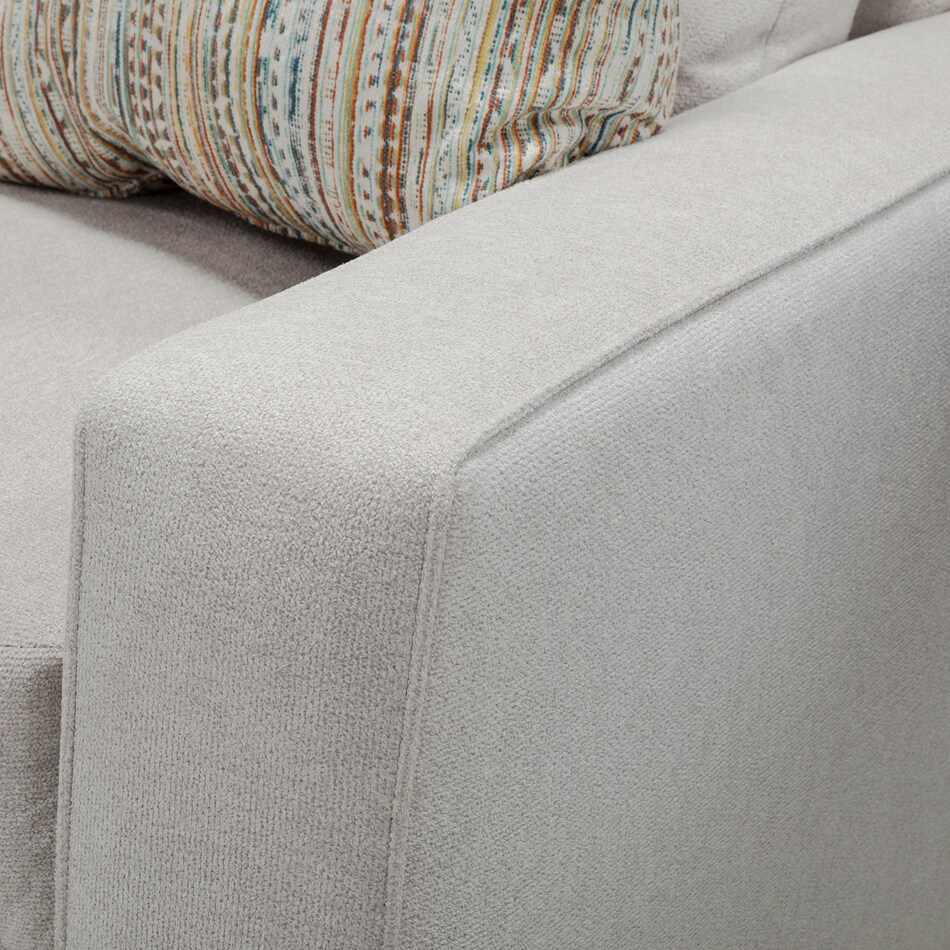 united light grey sectional stationary spc  