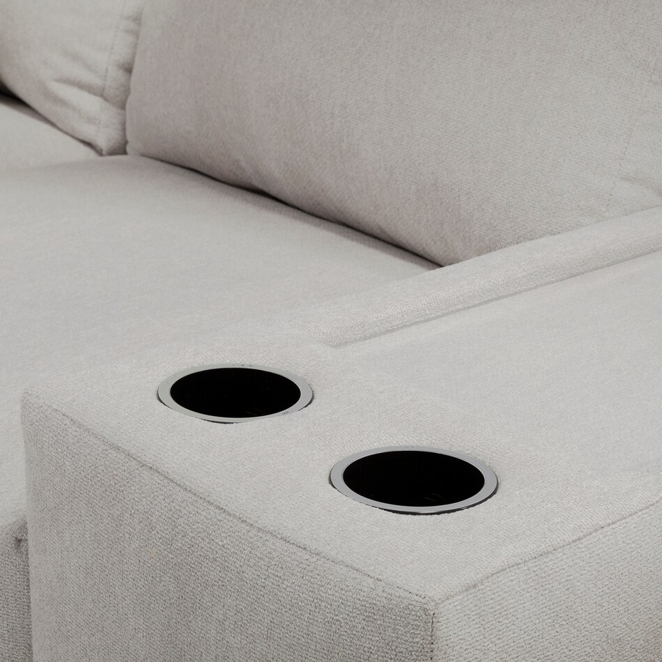 united light grey sectional stationary spc  