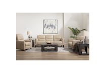 v beige leathermatch sofa   