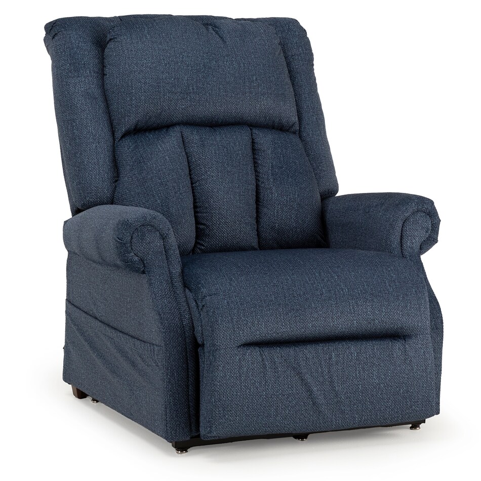 vance blue wall recliner   