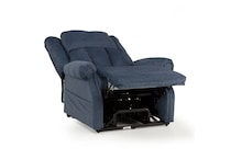 vance blue wall recliner   