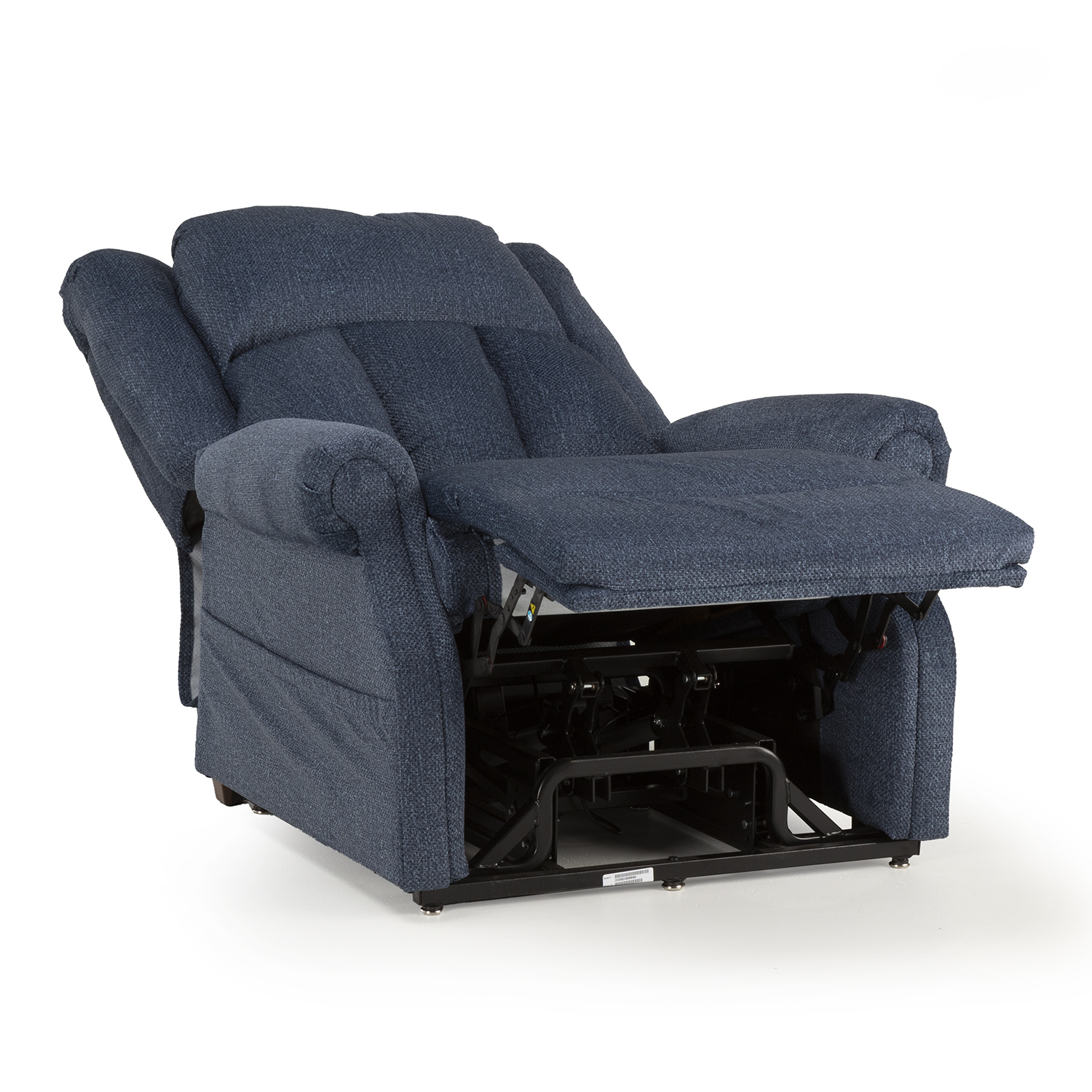 vance blue wall recliner   