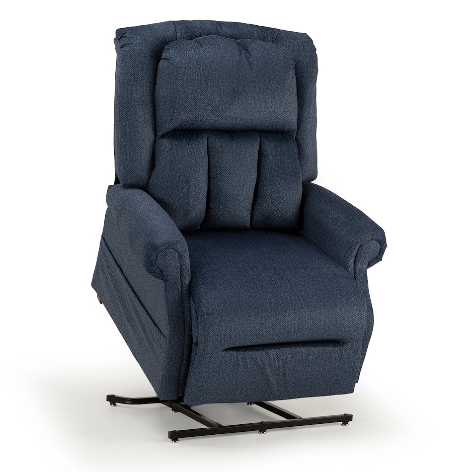 vance blue wall recliner   