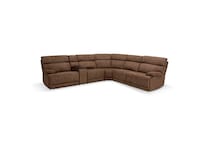 vaquaro driftwood mocha sectional w recliner mpc  