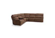 vaquaro driftwood mocha sectional w recliner mpc  