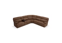 vaquaro driftwood mocha sectional w recliner mpc  