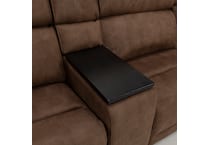 vaquaro driftwood mocha sectional w recliner mpc  