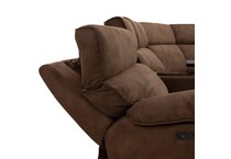 vaquaro driftwood mocha sectional w recliner mpc  