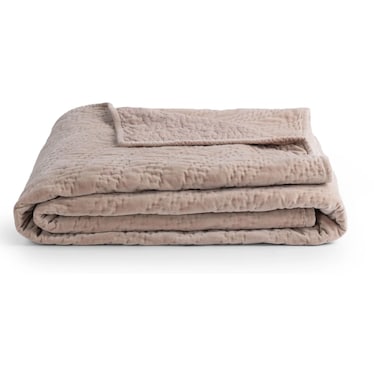 Elms Velvet Pebble Queen Quilt Set