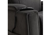 velvety steel wall recliner   
