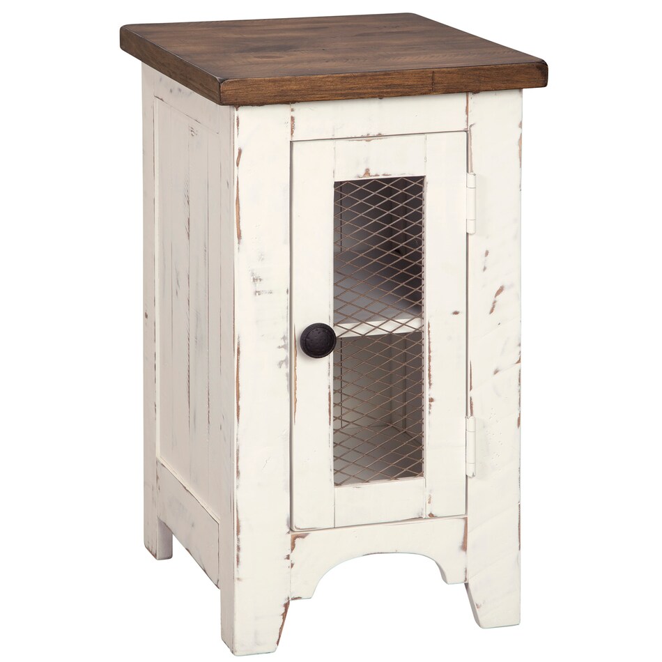 vintage white country living room tables   