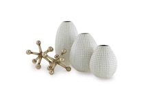 white   gold finish table top accessory   