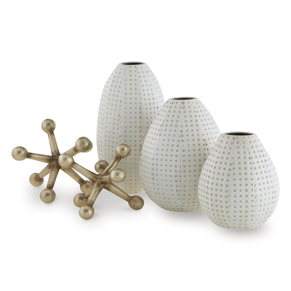 white   gold finish table top accessory   