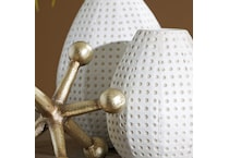 white   gold finish table top accessory   