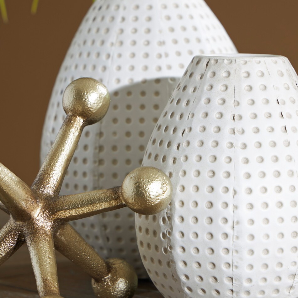 white   gold finish table top accessory   