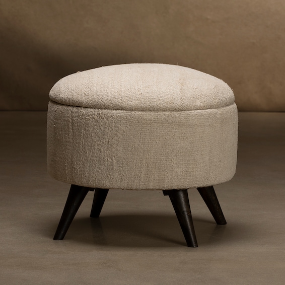One-Of-A-Kind Assorted Round Pouf