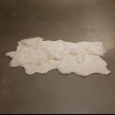 Icelandic Sheepskin White 4'x6' Rug