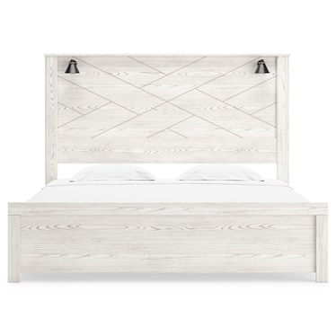 Cedric Queen White Panel Bed