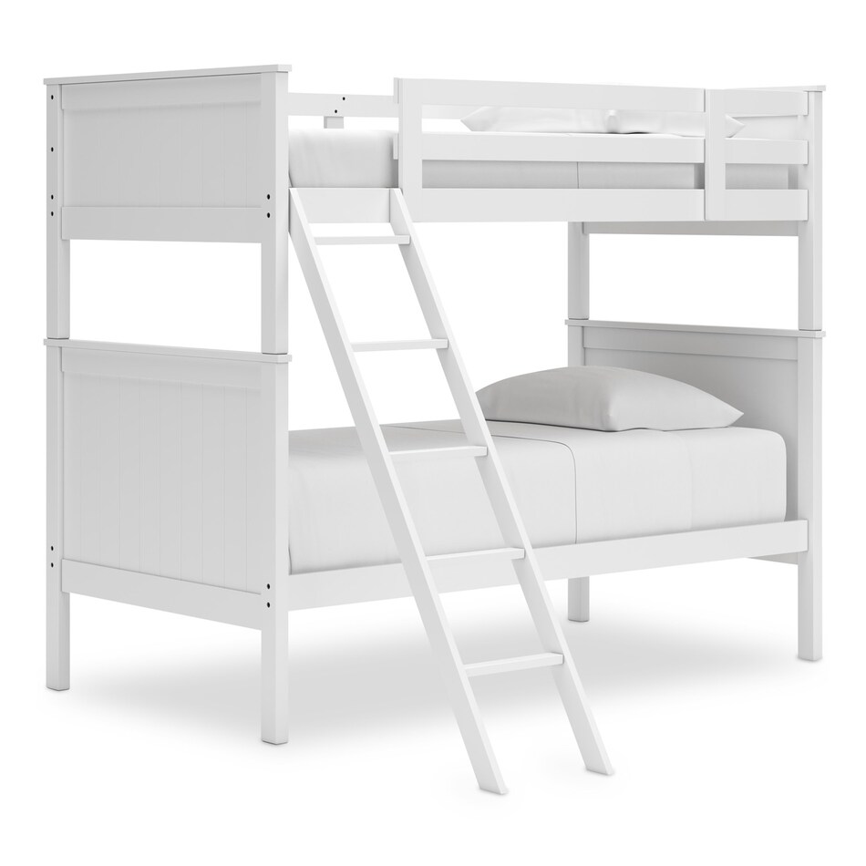 white bunk beds attb  