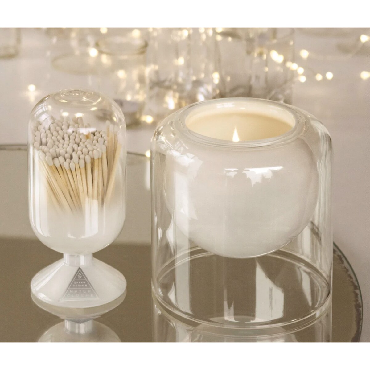 white candles   