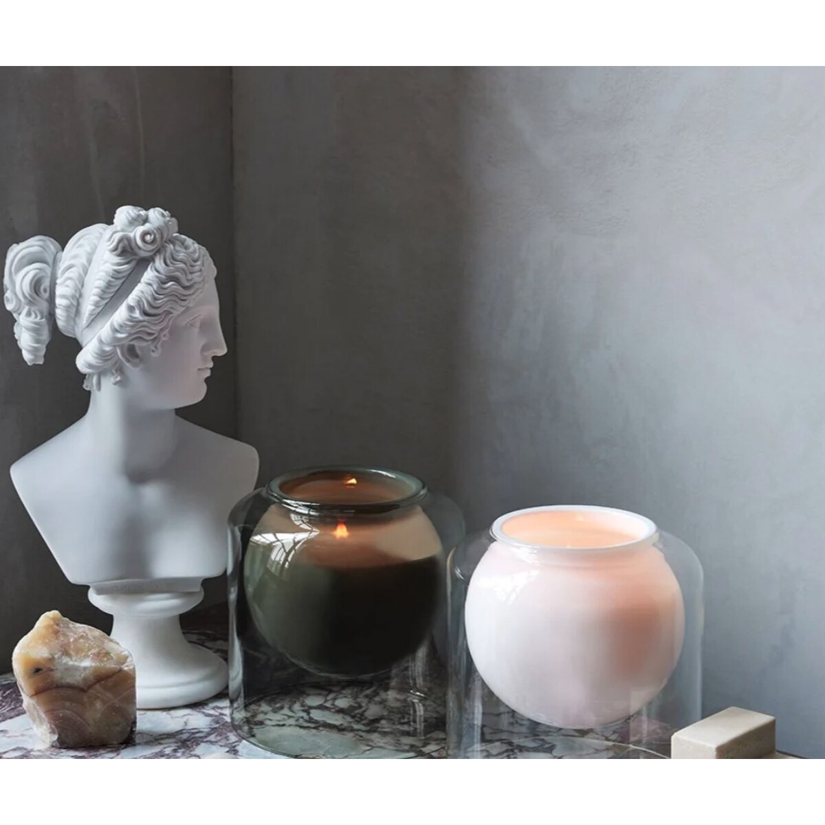 white candles   