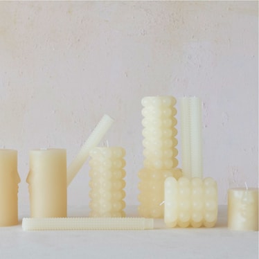 Hobnail Unscented Taper Candles