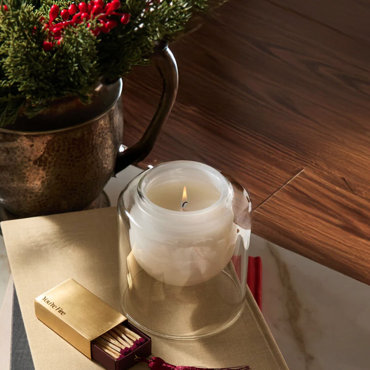 white candles   