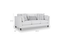 white casual sofas   