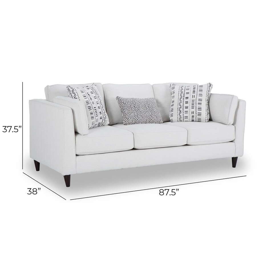 white casual sofas   