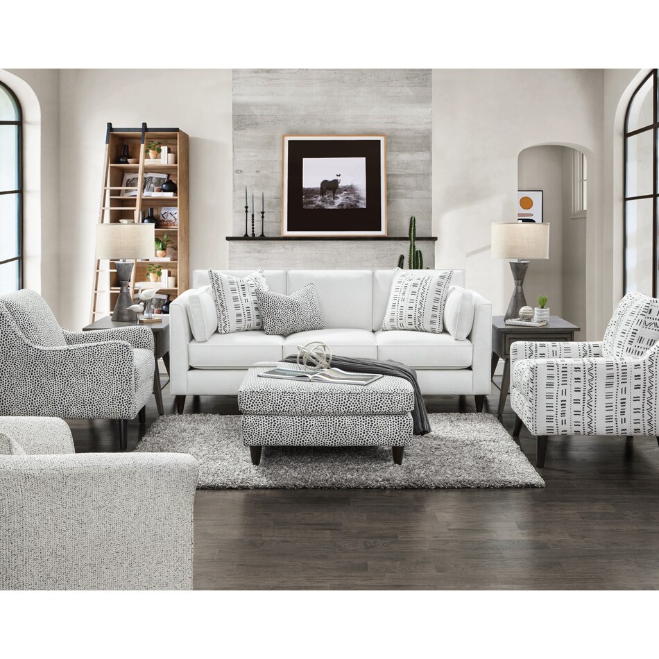 white casual sofas   