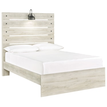 Liam White Panel Bed