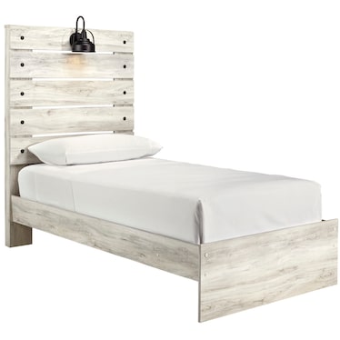 Liam White Panel Bed