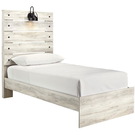 Liam White Panel Bed