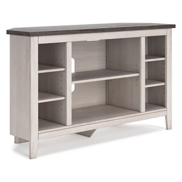 Lake Side RTA White Corner TV Stand