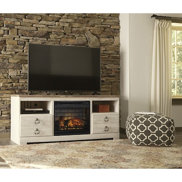 Wilton II TV Stand w/ Fireplace